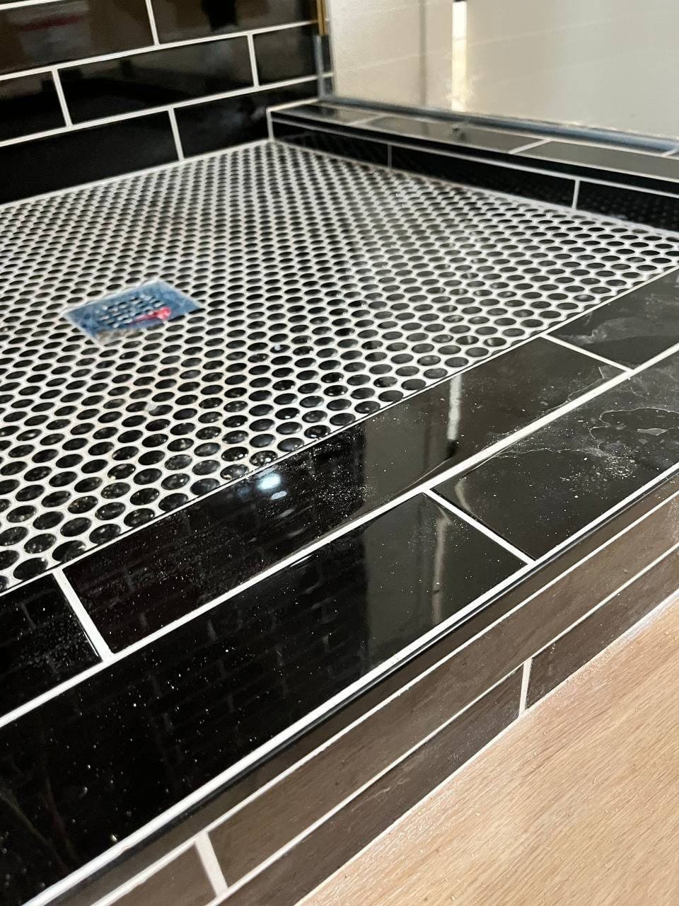 Penny-Round Shower Floor