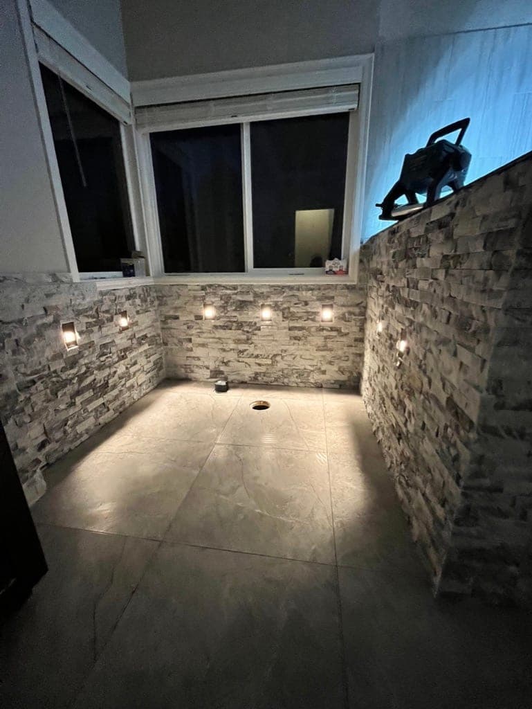 Stacked Stone Feature Walls